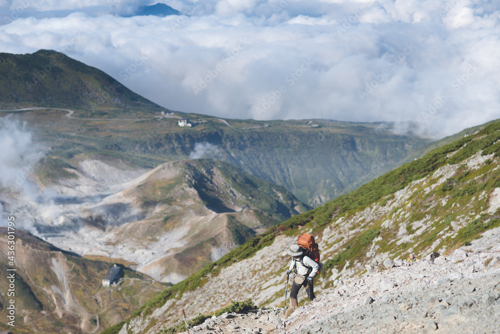 別山山頂からの眺め, 立山連峰, 北アルプストレッキング