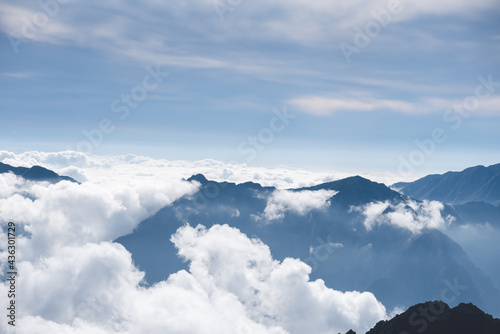 別山山頂からの眺め, 立山連峰, 北アルプストレッキング