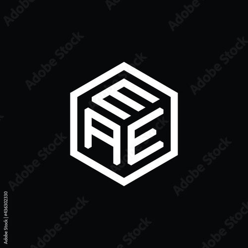 AEM letter logo design. AEM letter in polygon shape. MAE Creative three letter logo. MAE Logo with three letters. AME polygon logo. AME letter vector design logo. photo