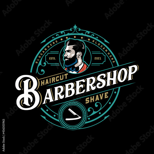 Barbershop logo template