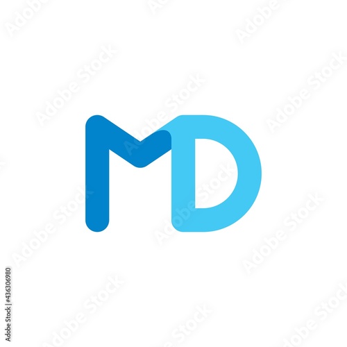 MD letter icon vector illustration design