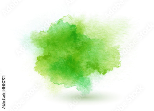 Abstract pastel background, hand made green splash, aquarelle watercolor gradient, vector illustration.