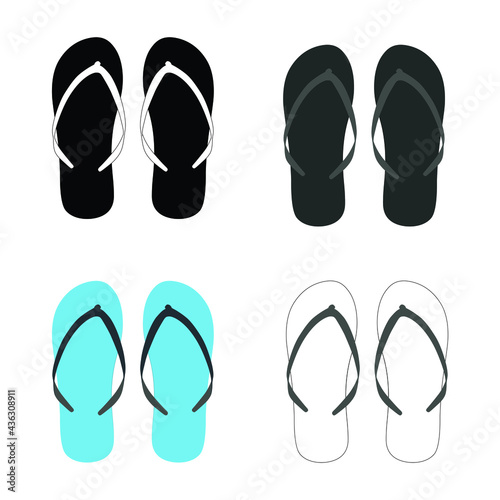 Flip flops isolated on a white background