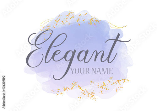 Elegant watercolour feminine logo design