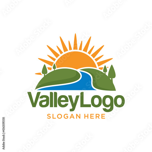 Valley Logo Design Vector Template