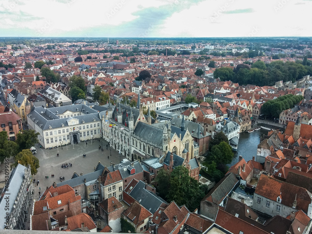 Fototapeta premium Holidays in Belgium. Discovering Bruges