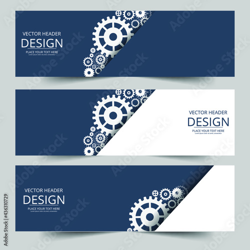 Abstract techno gear background with geometric colorful gear wheels. Space for gear text. Vector gears modern mechanism industrial concept. Technology gears background. Gears Vector illustration 