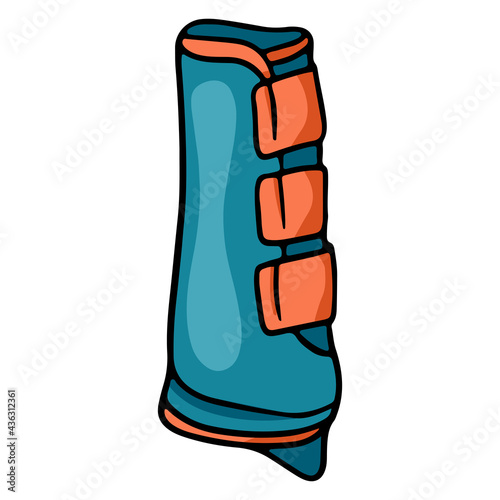 Horse harness horse safety shoes vector illustration in cartoon style