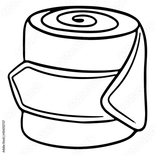 Harness for a horse protective bandage for the legs of a horse vector illustration in line style for a coloring book