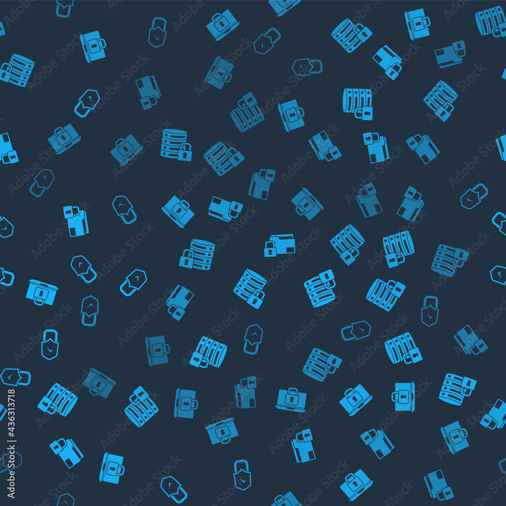 Set Laptop and lock, Server security with, Folder and Lock check mark on seamless pattern. Vector Set Laptop and lock, Server security with, Folder and Lock check mark on seamless pattern. Vector