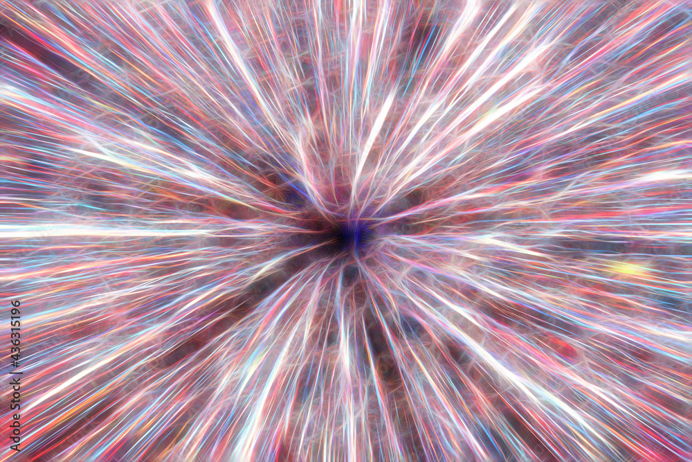 Abstract defocus motion curved lights on dark background, glowing effect Abstract defocus motion curved lights on dark background, glowing effect