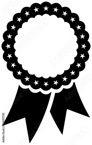 Emblem vektor in schwarz mit Sternen auf einem isolierten weißen Hintergrund. Farbe änderbar.