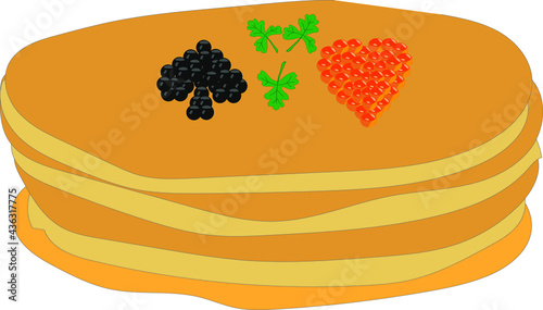 sandwich with caviar