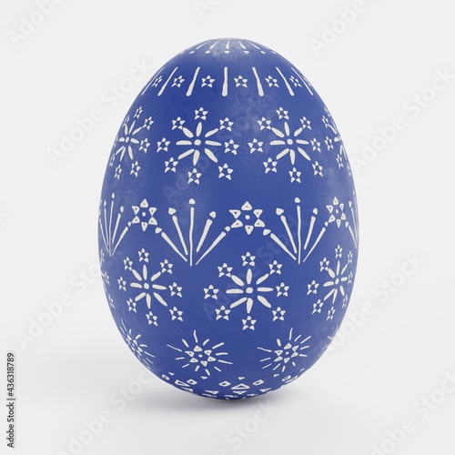 Realistic 3D Render of Easter Egg