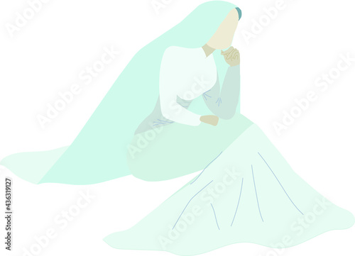 bride in dress