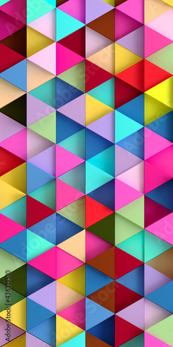 The texture of the volumetric multi-colored triangles. For smartphone.