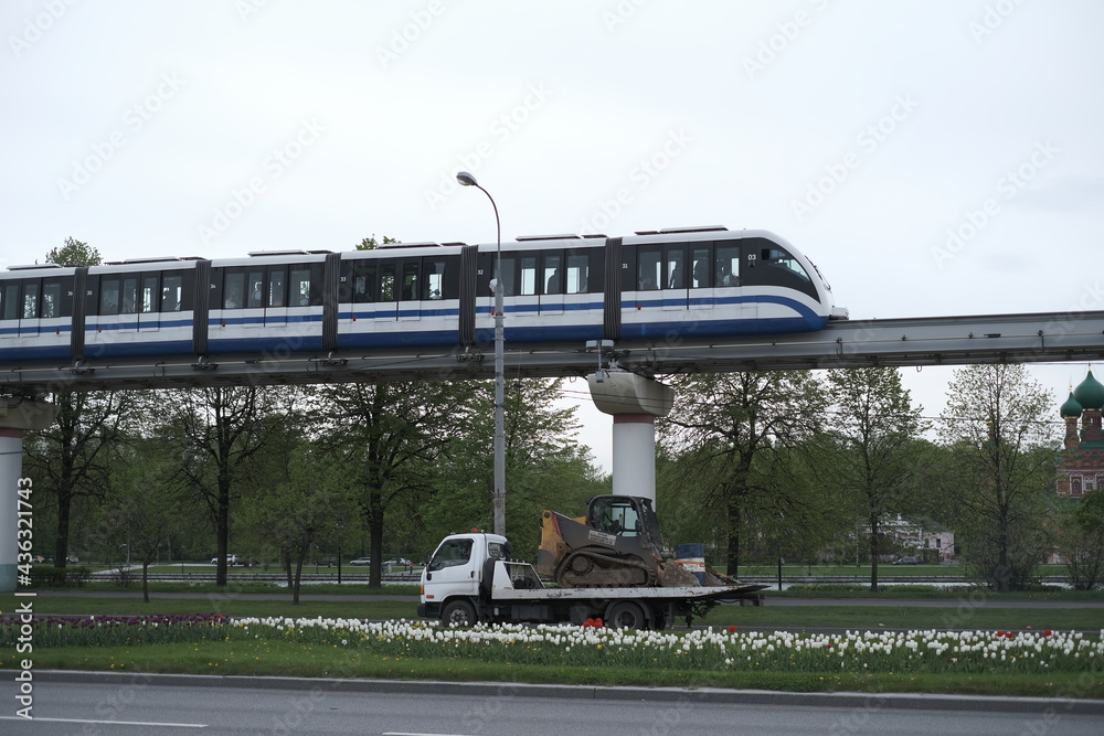 Naklejka premium train on the railway