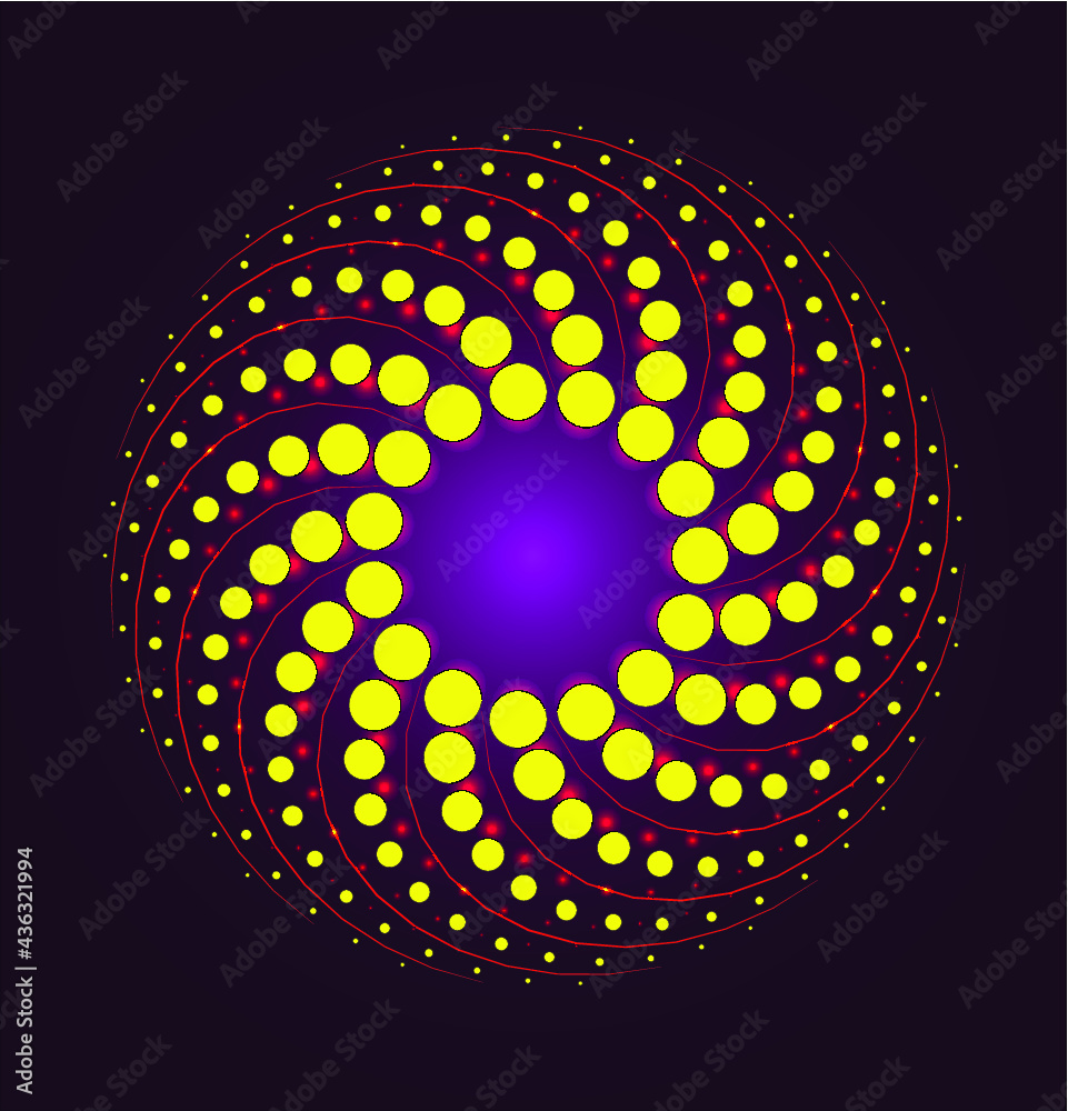 Vector illustration of the logo of the circles Vector illustration of the logo of the circles