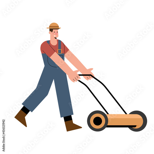 male gardener with pruner