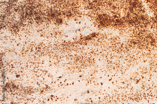 Rust with scuffed paint texture. Scratched metal texture. Rusty metal background © Lazarenko O.