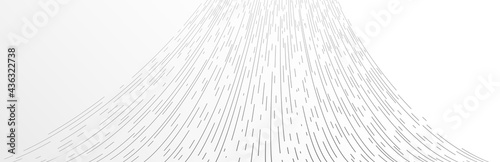 Technology vector abstract background with lines big data flow, 3D abstraction of nanotechnology and science, electronics and digital style, wire net dimensional perspective.