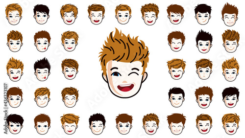 Pretty child boy faces and ...
