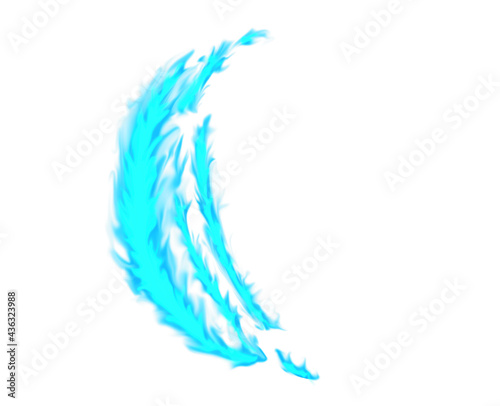 Blue flame slashing effect