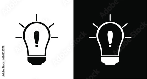 black and white stylish simple idea icon