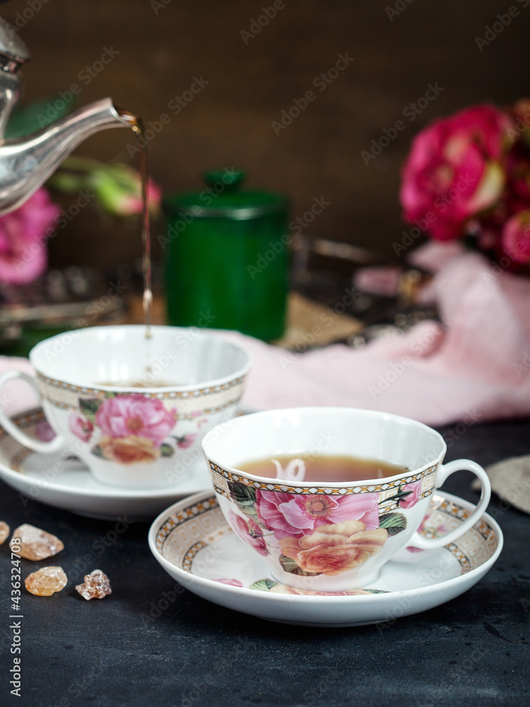 cup of tea and teapot cup of tea and teapot
