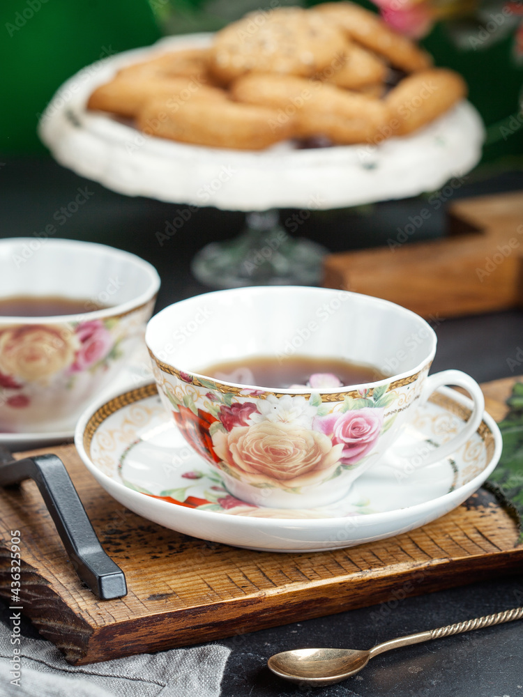 cup of tea and cookies cup of tea and cookies