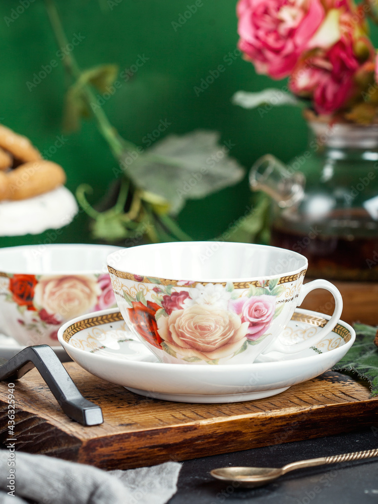 cup of tea and flowers cup of tea and flowers