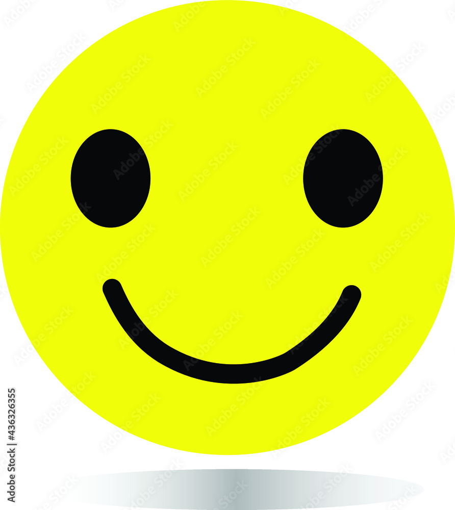 Fototapeta premium smile happy face, smile face yellow