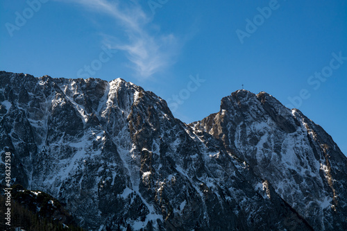 Fototapeta Naklejka Na Ścianę i Meble -  Human shape on Giewont mountain in High Tatras, Zakopane