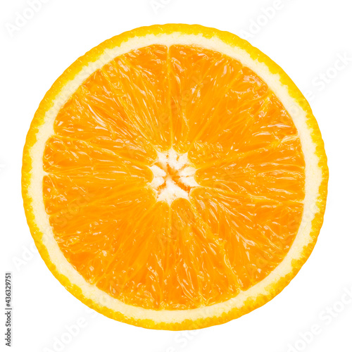 Orange slice isolated on white