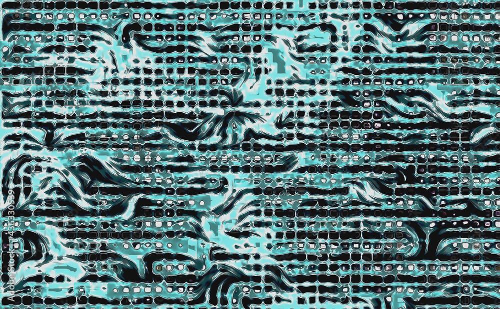 Obraz premium Abstract blue background. Digital design with different shapes.