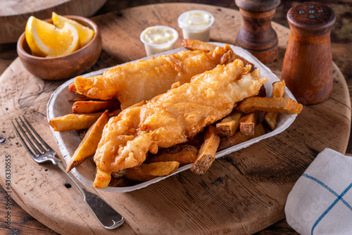 Canvas Print Fish and Chips