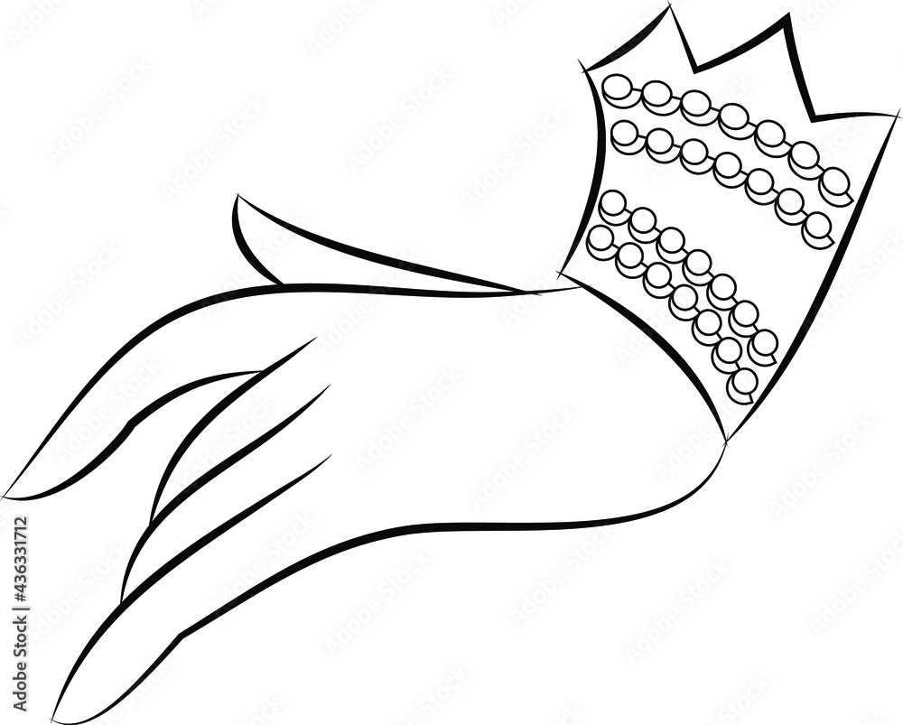 Obraz premium The beautiful hand gesture of lord Buddha in Indian folk art Kalamkari style. for textile&nbsp;printing, logo,&nbsp;wallpaper