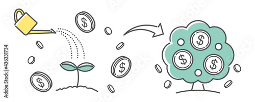 simple illustration of money image