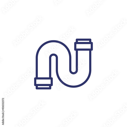 pvc pipe line icon on white