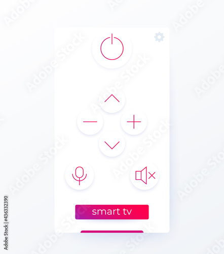 remote control for smart tv mobile app design