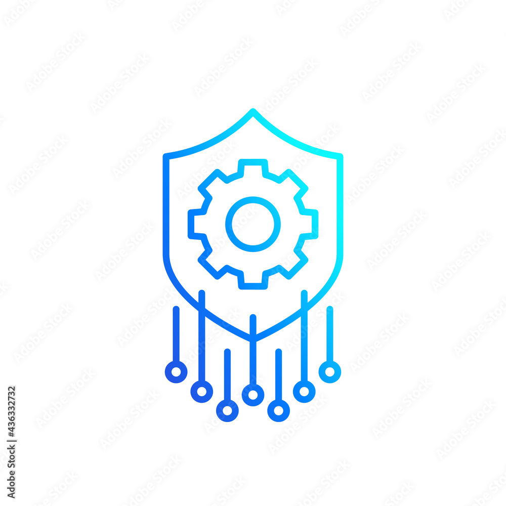 privacy settings line icon on white privacy settings line icon on white