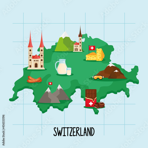 map of switzerland photo