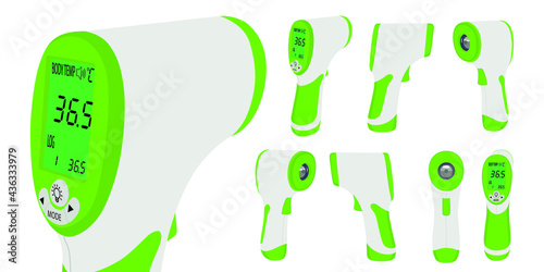 infrared thermometer isolated on a white background