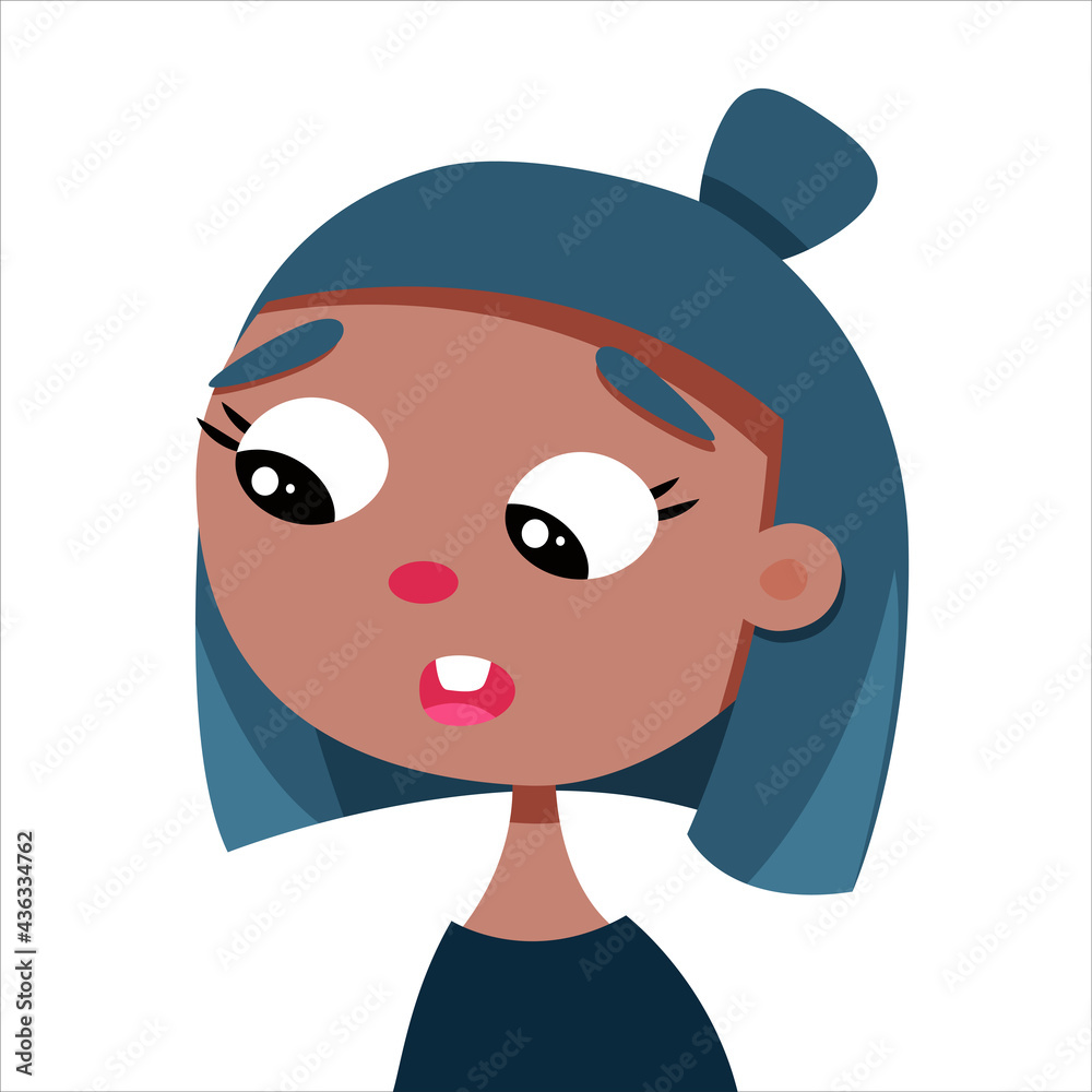 Obraz premium the girl is upset. Flat style vector illustration.