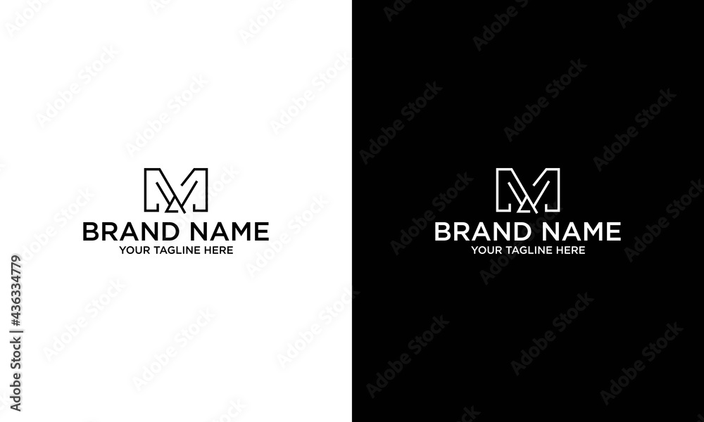 initial MA/AM luxury monogram logo template (554228)