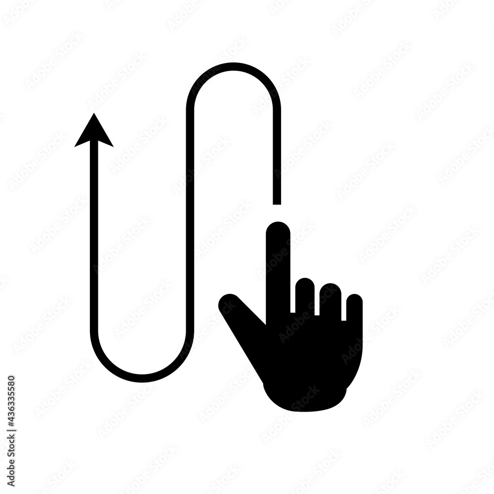 Pointer icon illustration on white background Pointer icon illustration on white background