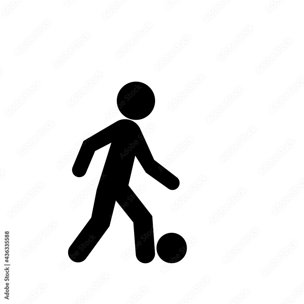 Soccer player icon flat. illustration on white