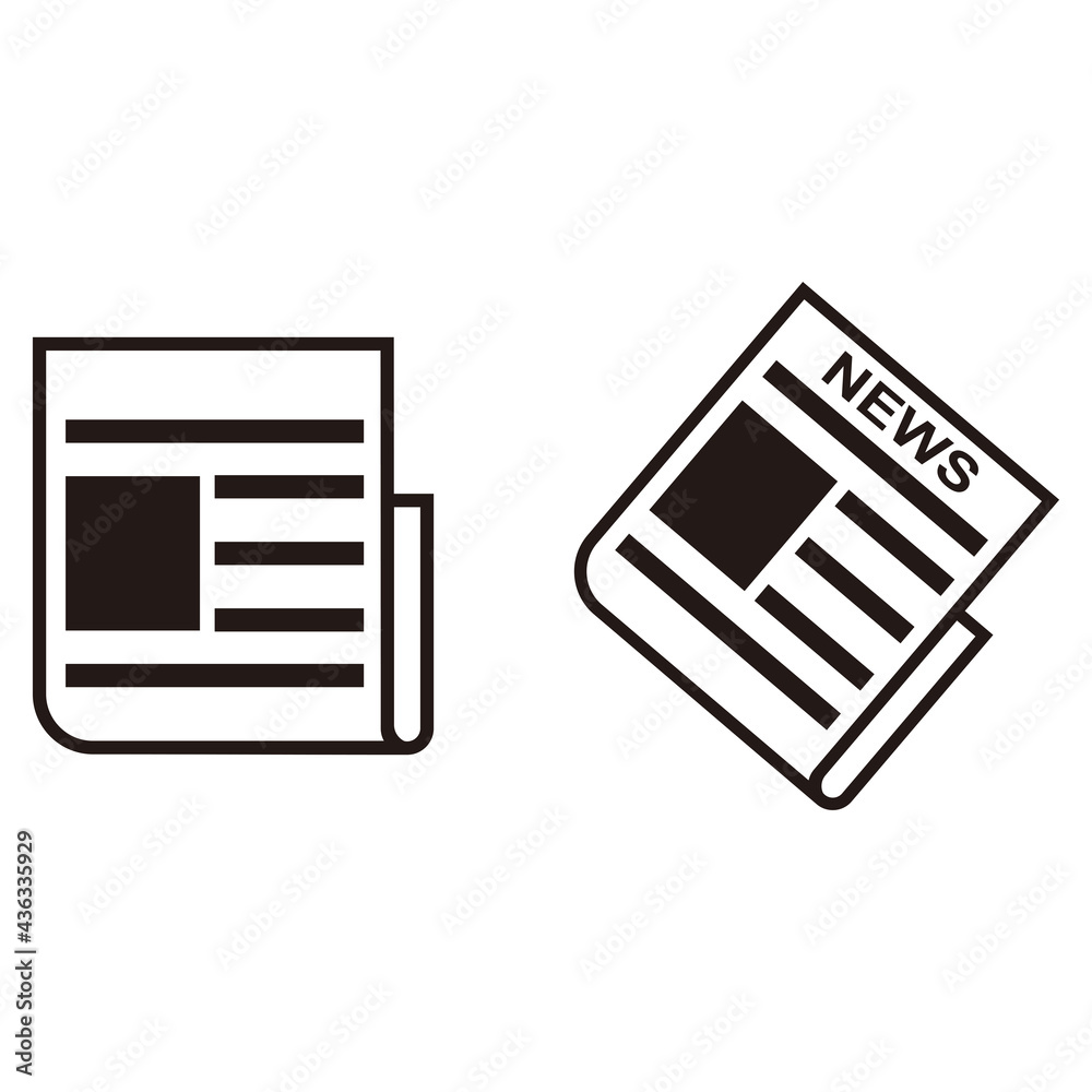 newspaper set, icon illustration symbol newspaper set, icon illustration symbol