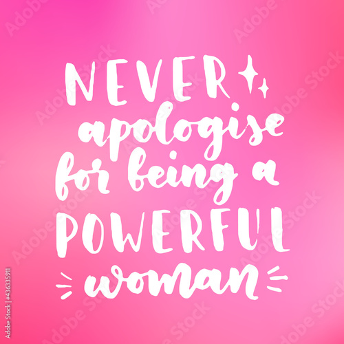 Women's rights quote, phrase. Vector lettering about feminism, woman rights, motivational slogan. Women support and empower, care of yourself, self-care poster.