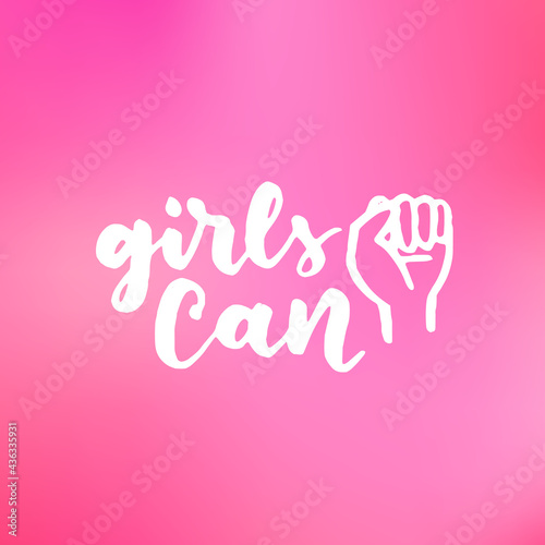 Women's rights quote, phrase. Vector lettering about feminism, woman rights, motivational slogan. Women support and empower, care of yourself, self-care poster.